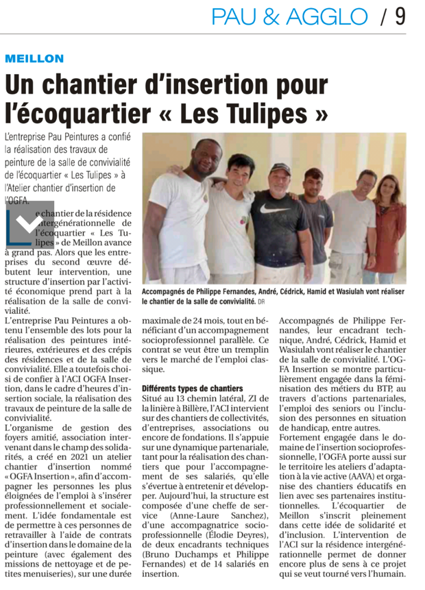 L’ACI OGFA Insertion mis à l’honneur !